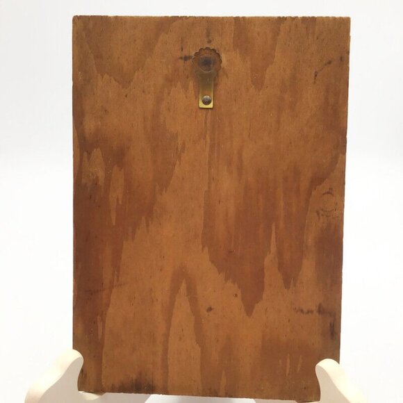 Latin American Folk Art Hand Painted Wooden Pictures Set of 3 w/ Hangers Vintage - Picture 10 of 12